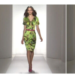 Etcetera Floral Print Multi-Color Silk‎ Blend